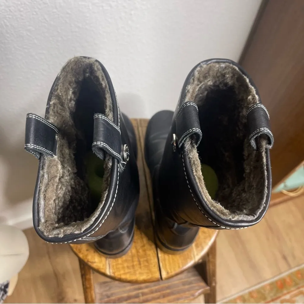 Vintage Cole Haan Size 6 Black Fur-Lined Boots Winter Warm 90's Y2k - Image 7