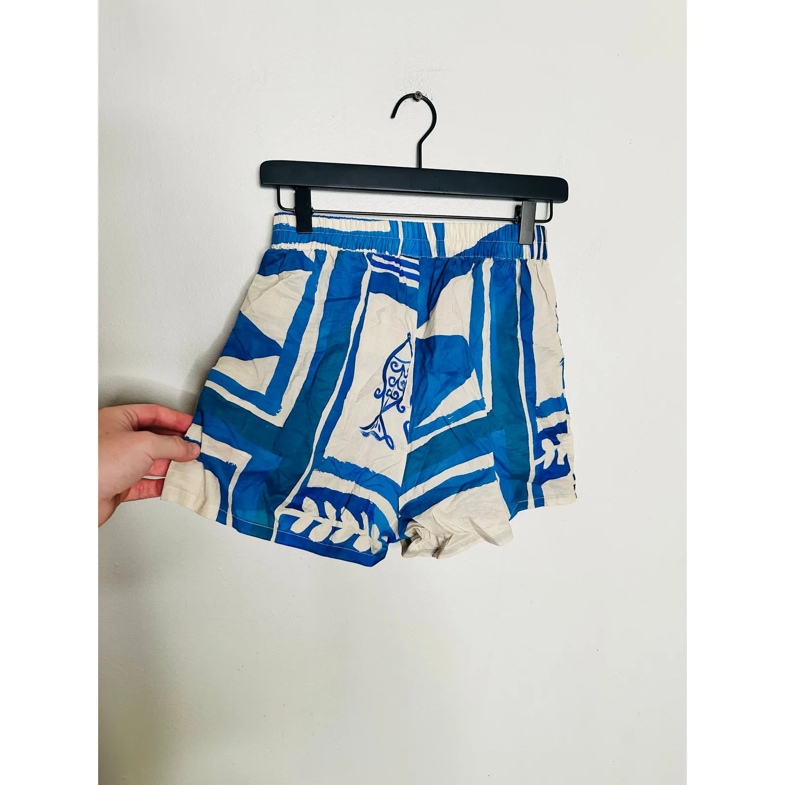 SOLEIL SOLEIL Blue Graphic Print 100% Cotton Pull - Image 5