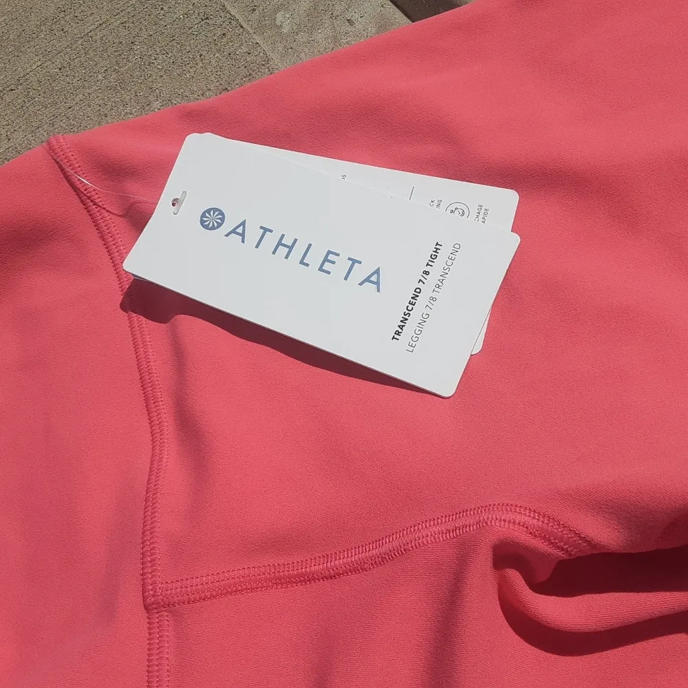 NWT Athleta Bright Pink  Transcend Leggings L - Image 7