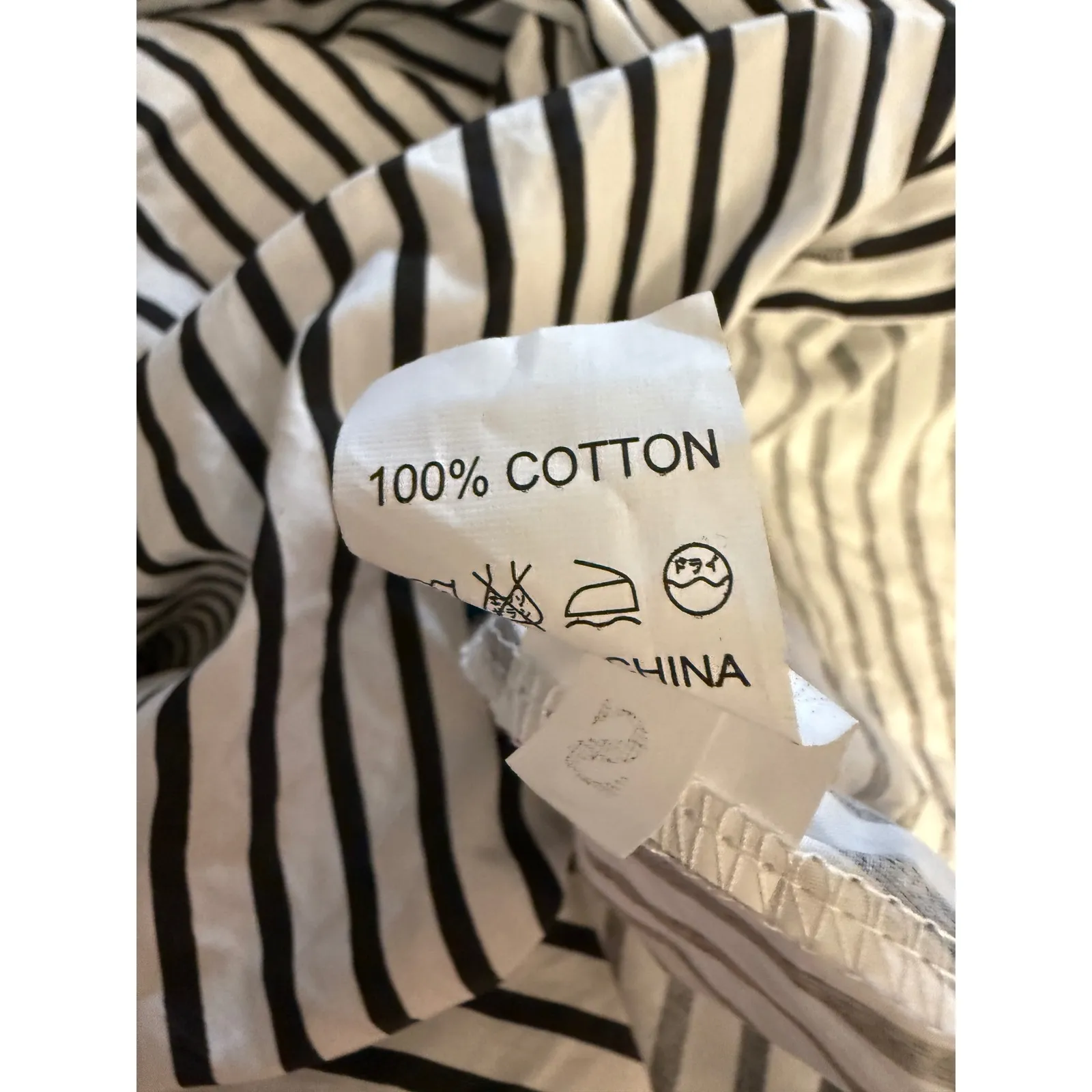 Striped Button Down Shirt Women's Small Cut Out Shoulder Long Sleeve White - Image 6