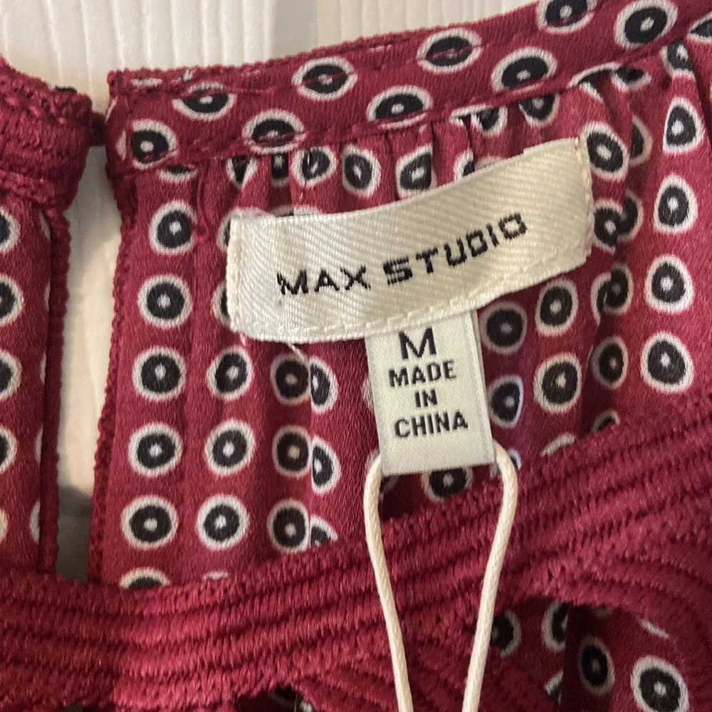 Max Studio  Ruffled Tiered Sundress size M length 49” bust 36” long sleeves - Image 4