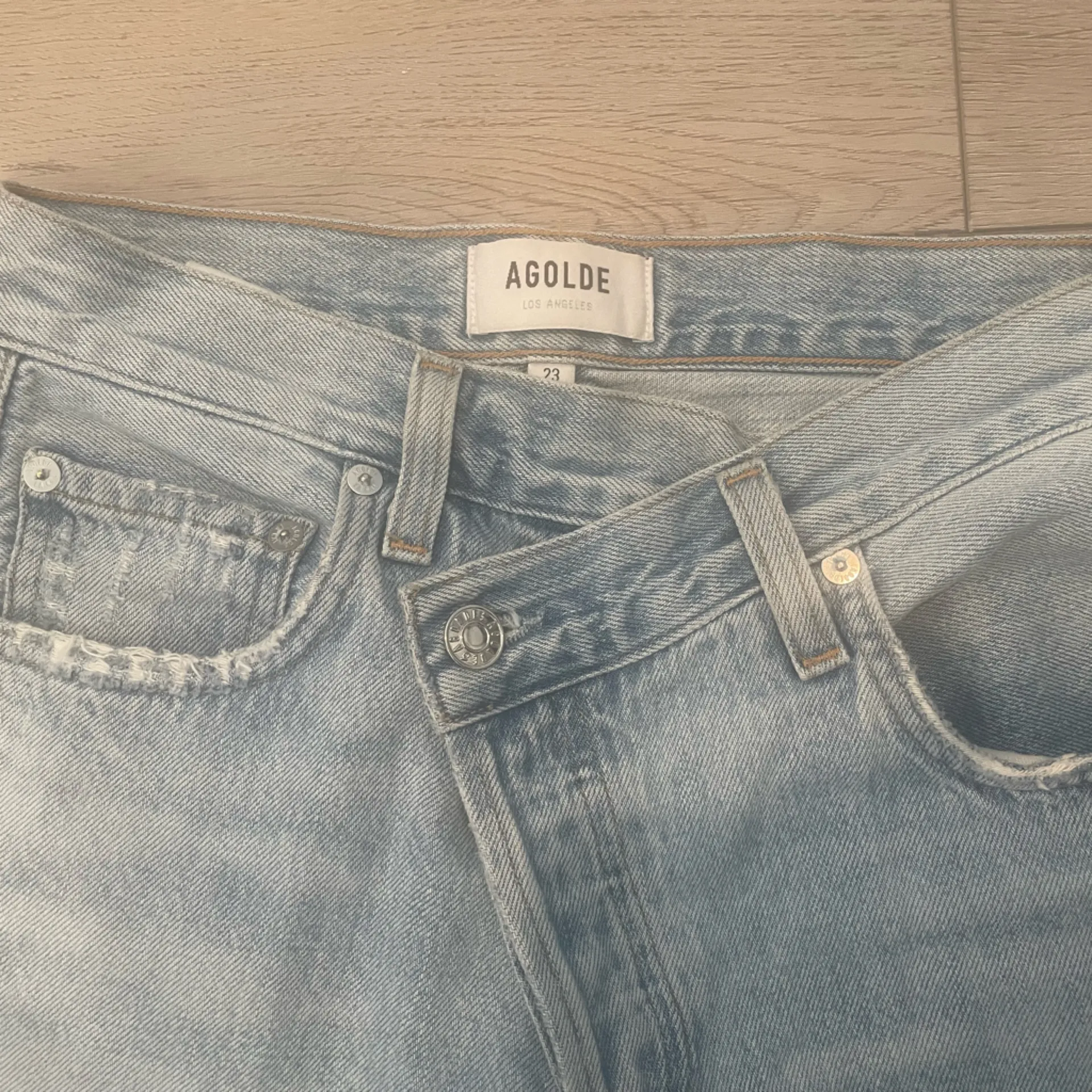 AGOLDE Criss Cross Straight Leg Jeans Size 23 - Image 3