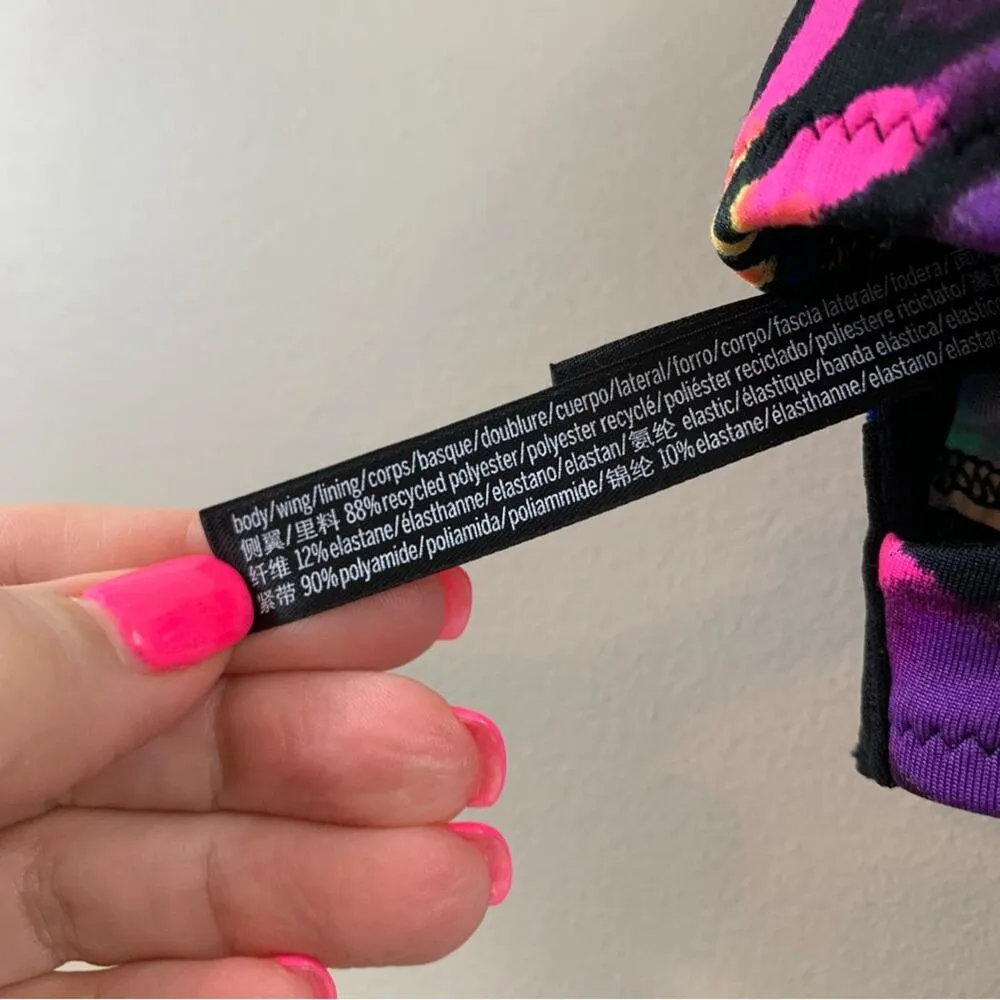 Victoria’s Secret PINK Spiral Tie-Dye Black/Pink Sports Bra - Image 4