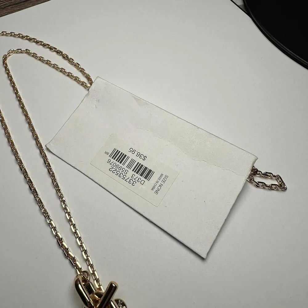 LOFT Rose Gold Tone Chain Toggle Necklace 28 3/4 Inch - Image 9