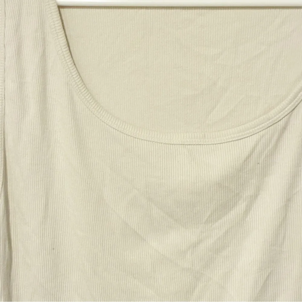 Skims Kim Kardashian Plus Size 4X Cream Ribbed Soft Cotton Tank - Image 2