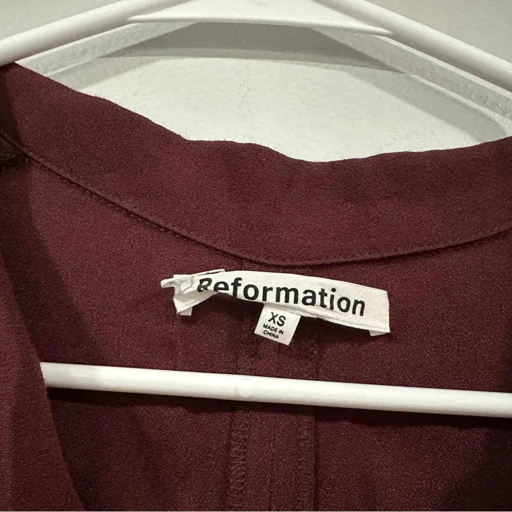 Reformation Danika Prune Midi Dress Burgundy XS NWOT - Image 2