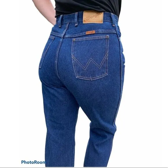 Vintage 80s Wrangler Misses Boot Cut High Rise Jeans Size 16 30" WAIST - Image 2