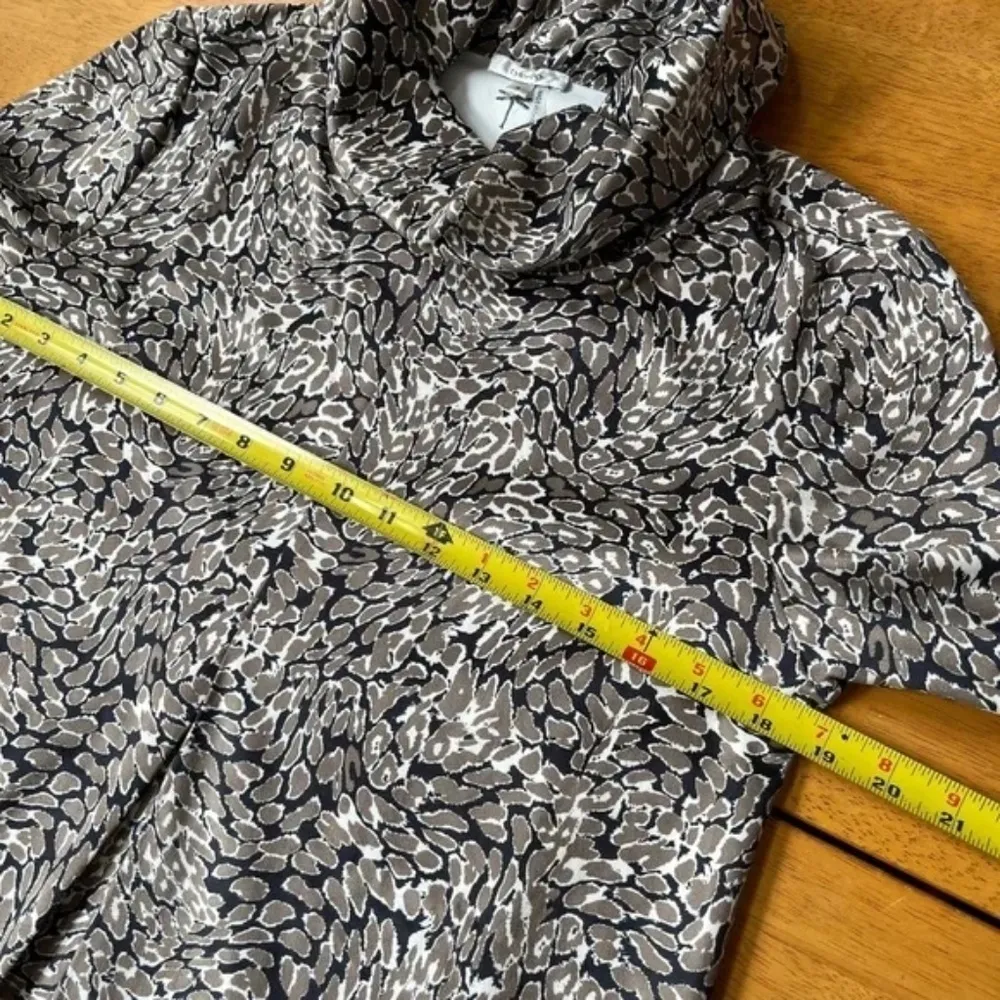 Tyler Boe Kim Faux Suede Dress Multi Animal Print Midi Pockets Casual, Size‎ S Brown - Image 9