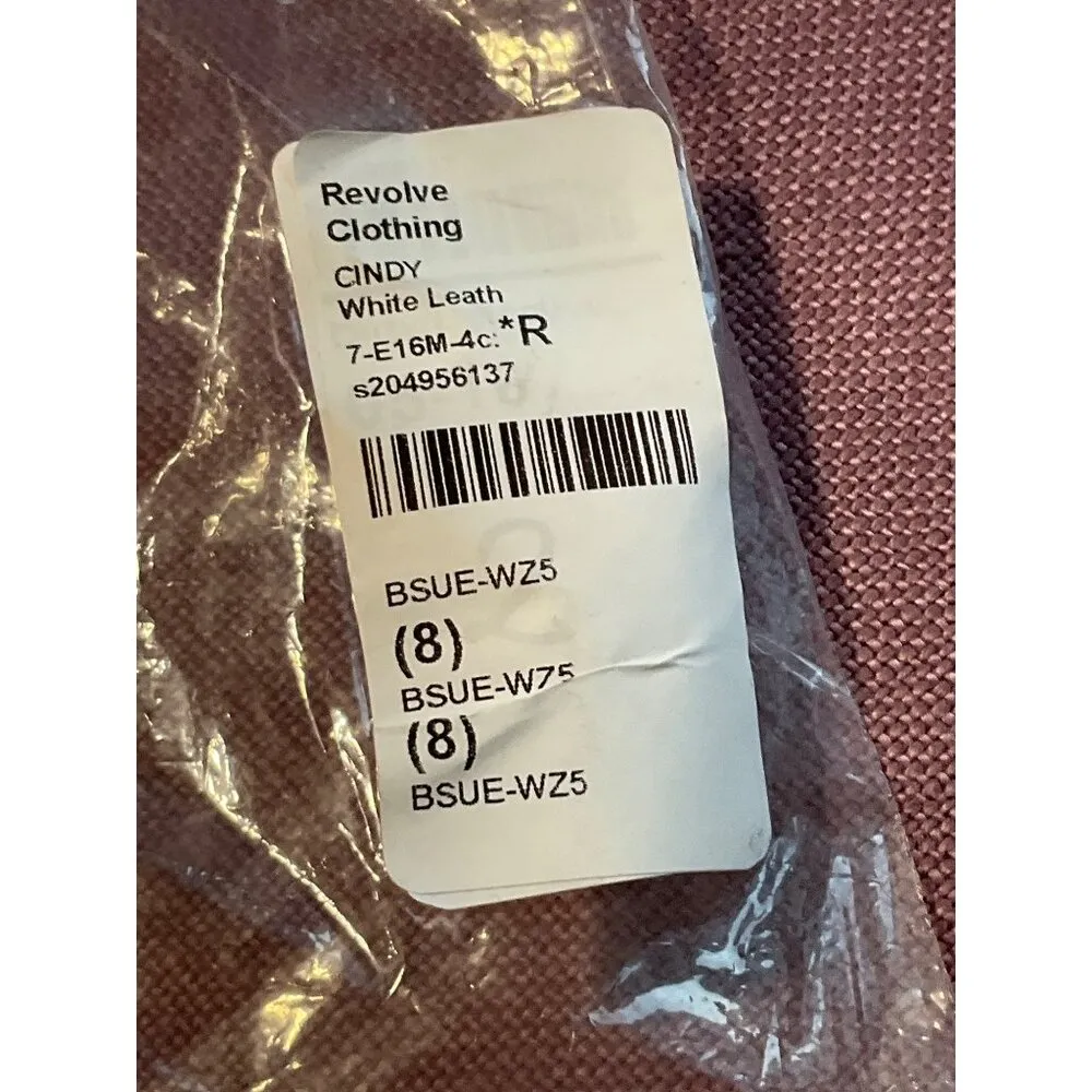 BLACK SUEDE STUDIO Cindy Sandals in White Leather 38 Womens High Heels Size 7 - Image 12