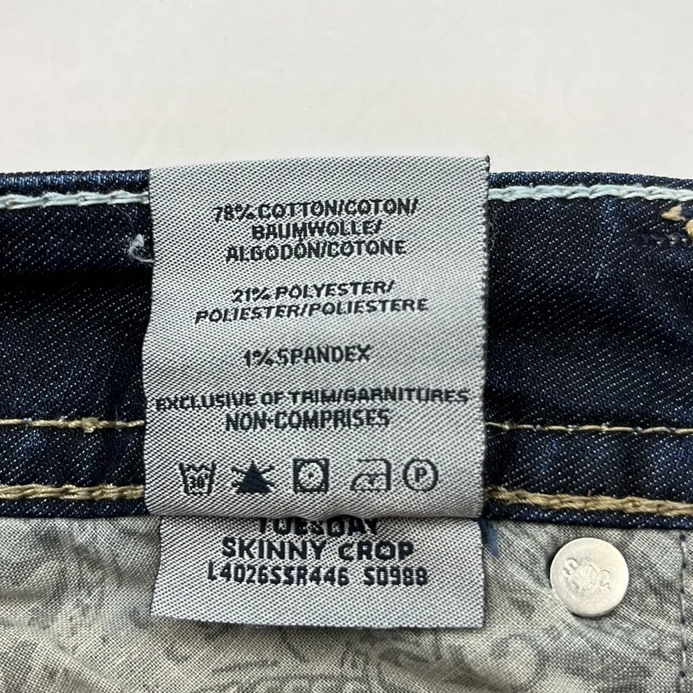 Silver Jeans Tuesday Skinny Crop Low Rise Size 25 - Image 10