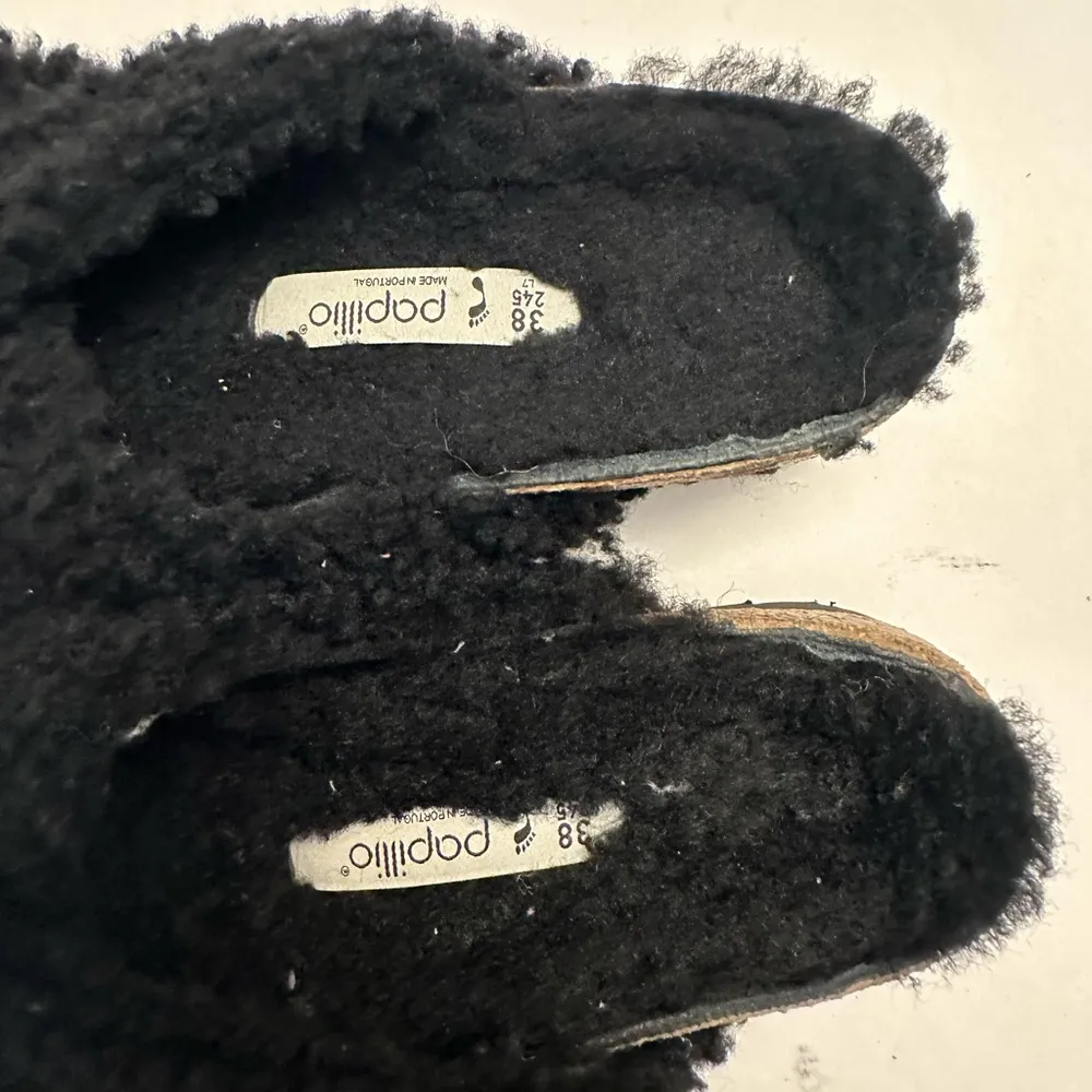 Birkenstock Papillio Daytona Shearling Teddy Platform Two-Strap Sandal Size 38 - Image 4