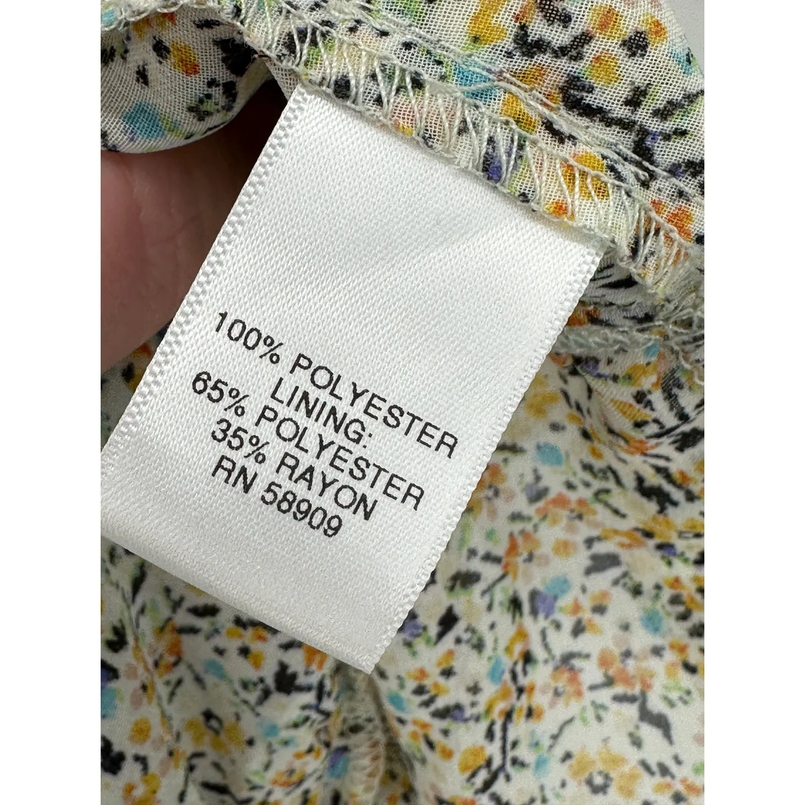 Chelsea & Violet Womens Microfloral Wrap Dress Size XS Dainty Feminine Sheer - Image 5