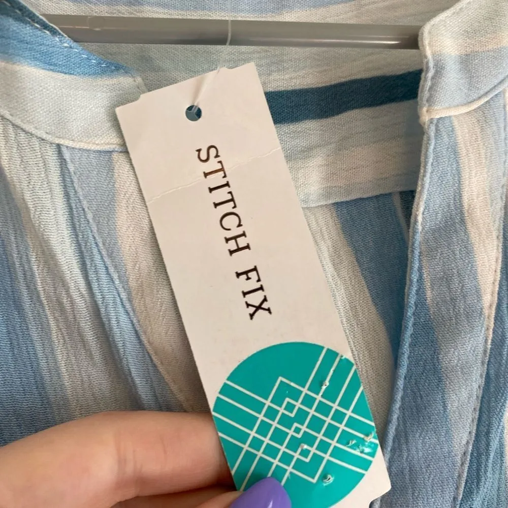 NWT Market & Spruce size small stitch fix prat Henley three quartersleeve blouse - Image 6