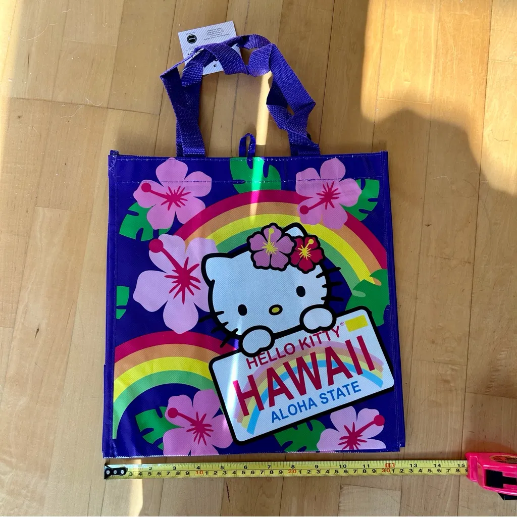 Hello Kitty ABC Stories Exclusive Hawaii Aloha State Reusable Tote Bag, Purple - Image 8