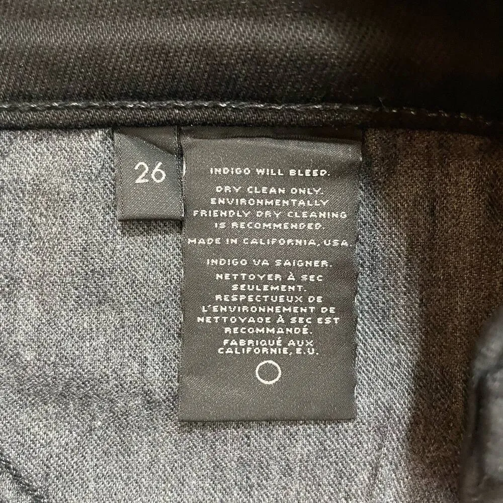 J Brand Black Super Skinny Coated Lacquer Low Rise Jeans - Size 26 - Punk Rock - Image 6