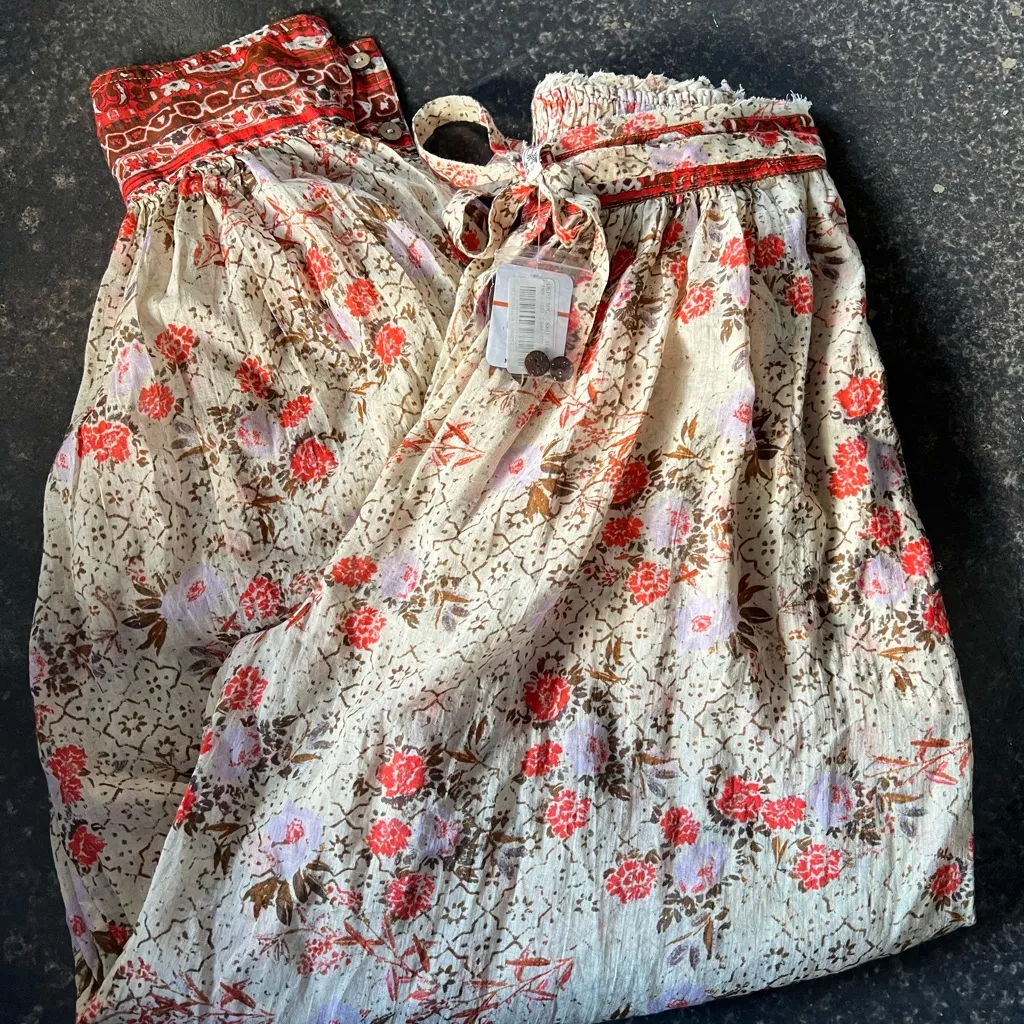 NWT New Free People Intimately Picnic Partay Balloon Ivory Harem Pants Sz S Boho - Image 2