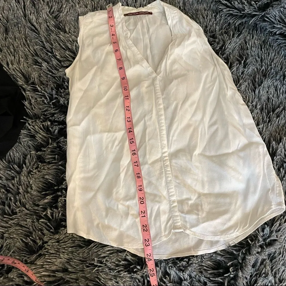 Comptoir Des Cotonniers V Neck White Blouse White Size XS - Image 4