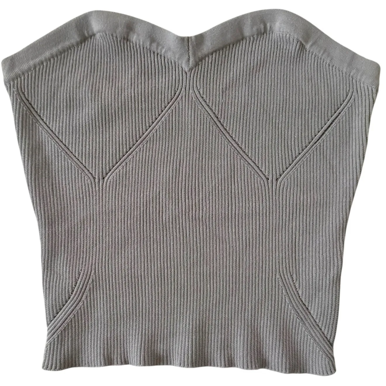 525 America Revolve Knit Tube Top Strapless Shirt Womens Size Small Gray - Image 2