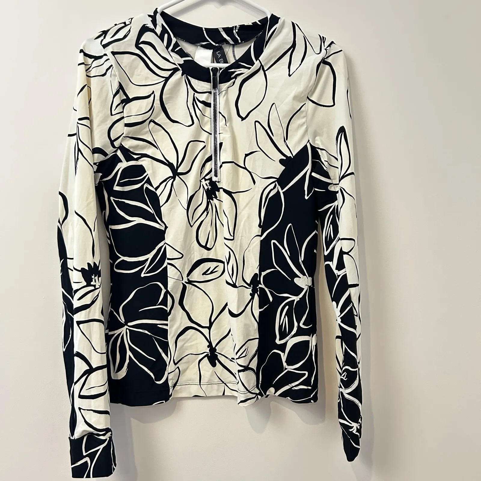 La Blanca Moonlit Half Zip Rashguard Top Swimwear Size Medium - Image 3