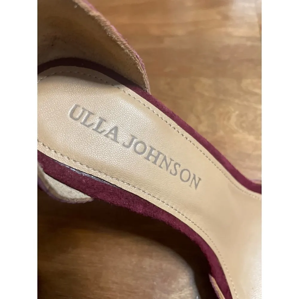 Ulla Johnson Tassel Kiki D'Orsay Pumps in Bordeaux Suede 37 with Box high heels - Image 8