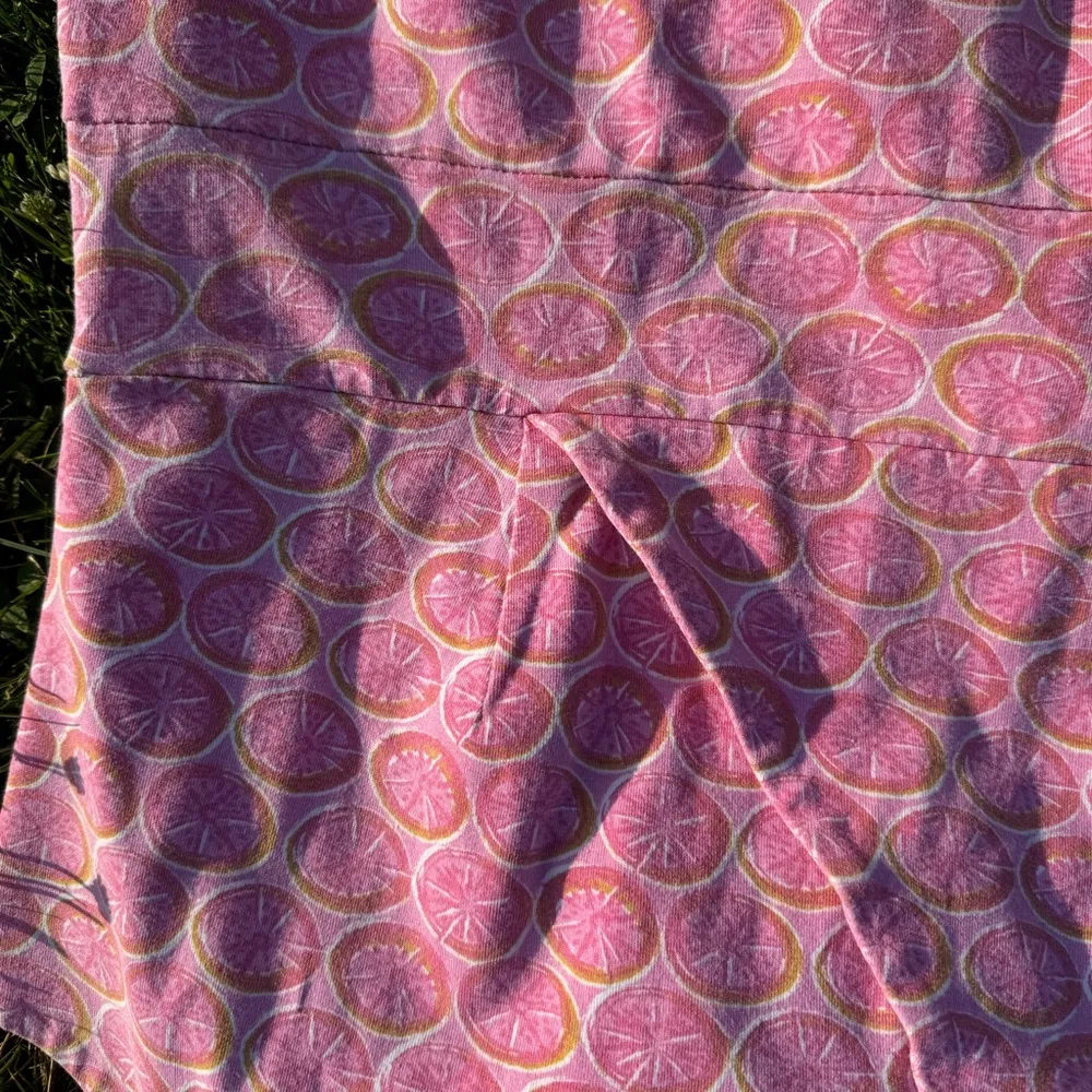 Fresh Produce Dress Women Pink Citrus Print Sleeveless V-Neck Crossover - Image 2