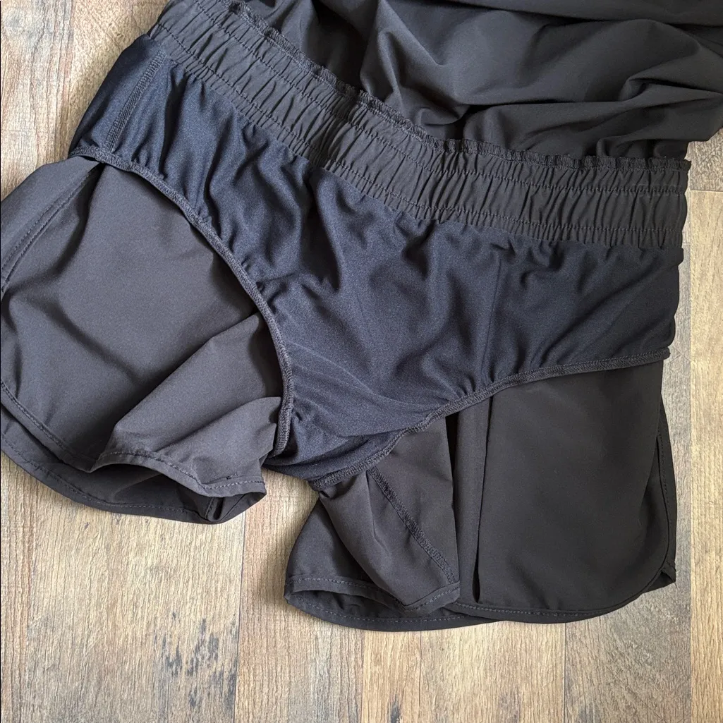 ALBION FIT  Ruffle Sleeve Romper Drawstring Waist Wrinkle Free Black Size M - Image 11