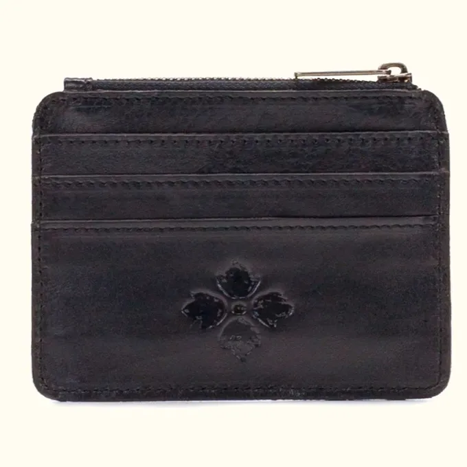 Patricia Nash | Cassis ID/ Card Case | Heritage | NWT - Handmade Leather - Black - Image 1