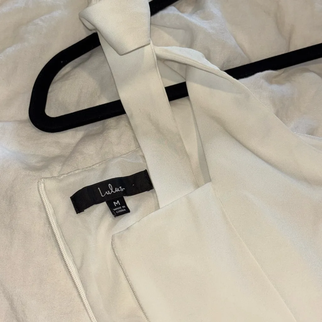 Lulu's white tie sleeve dress - M - Image 3