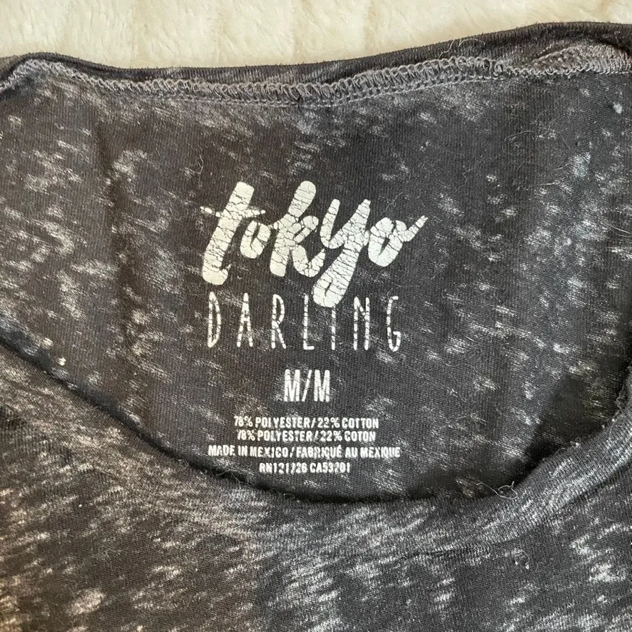 TOKYO DARLING Heather Grey Youre Just A‎ Dream Away Medium Script Graphic Tee - Image 3