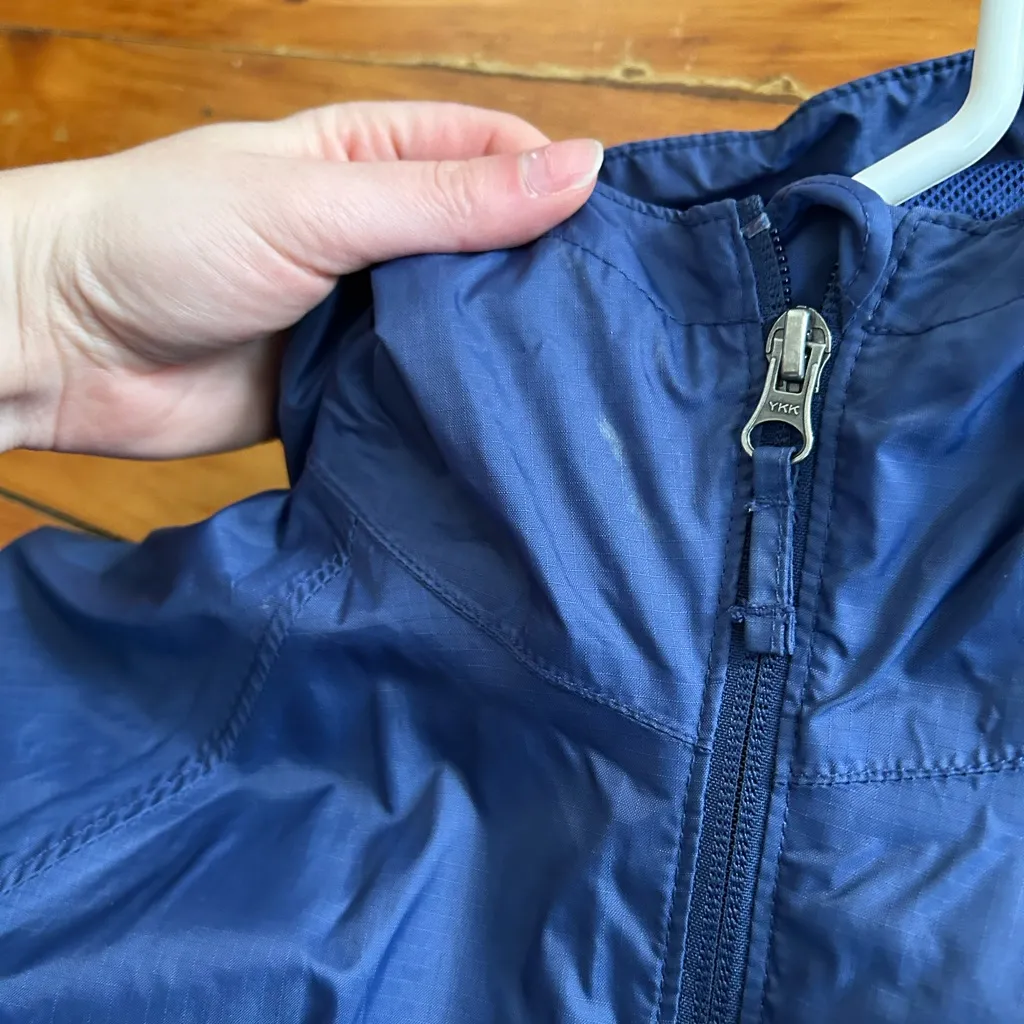 L.l Bean Rain Jacket windbreaker Blue Hooded xs - Image 4