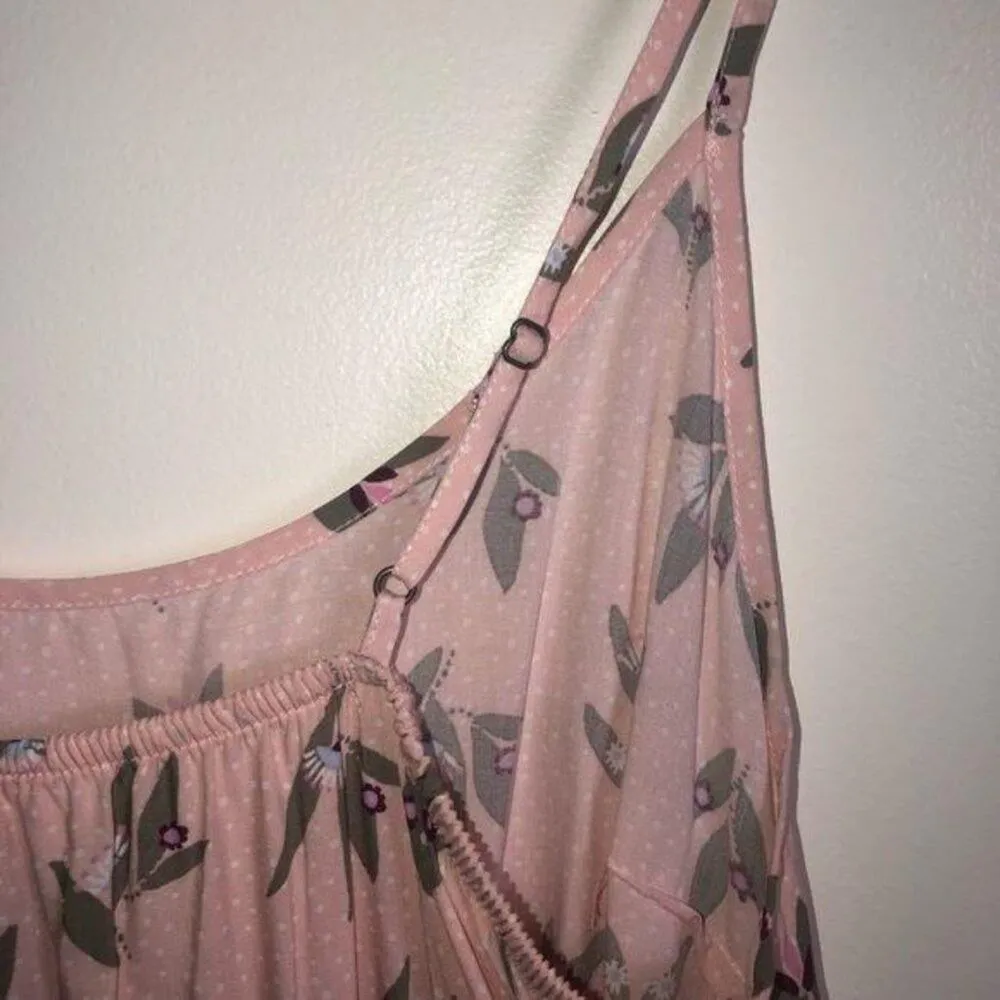 Gap Women's Pink Floral Strap Dress Sz L - Image 3