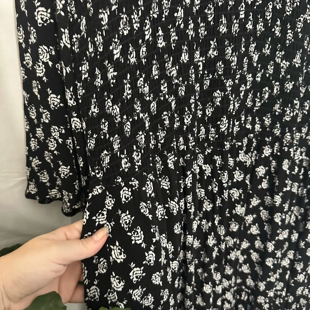 Christy Dawn Basil Boho Maxi Floral Dress Black Plus Size 2X - Image 4