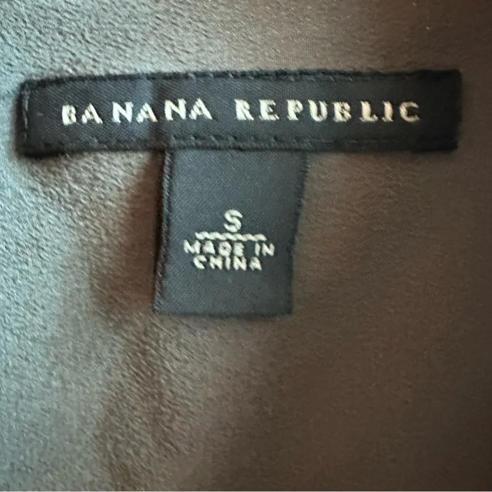 Silk Banana Republic Charcoal Gray Button Up 3 Quarter Sleeve Blouse Womens S - Image 9