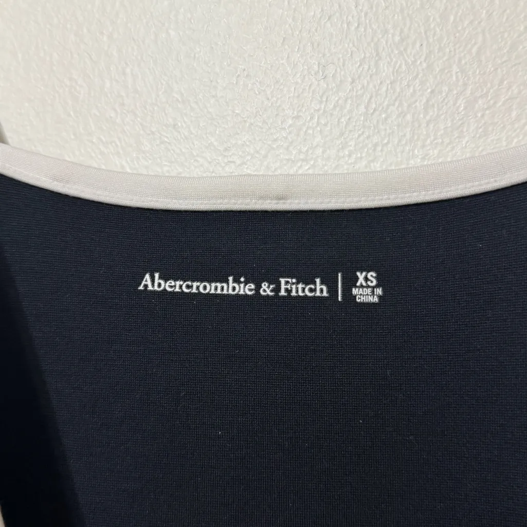 Abercrombie & Fitch Notch Neck Dress Size XS Midi Ponte Stretch Jersey Bodycon - Image 3