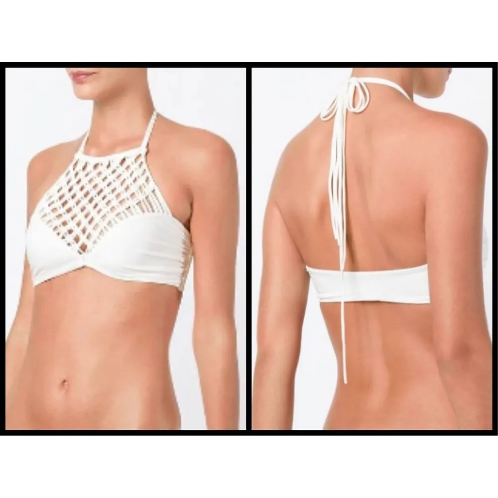 💕MIKOH💕 Macrame Woven Bikini Set ~ Bone XL NWT - Image 13