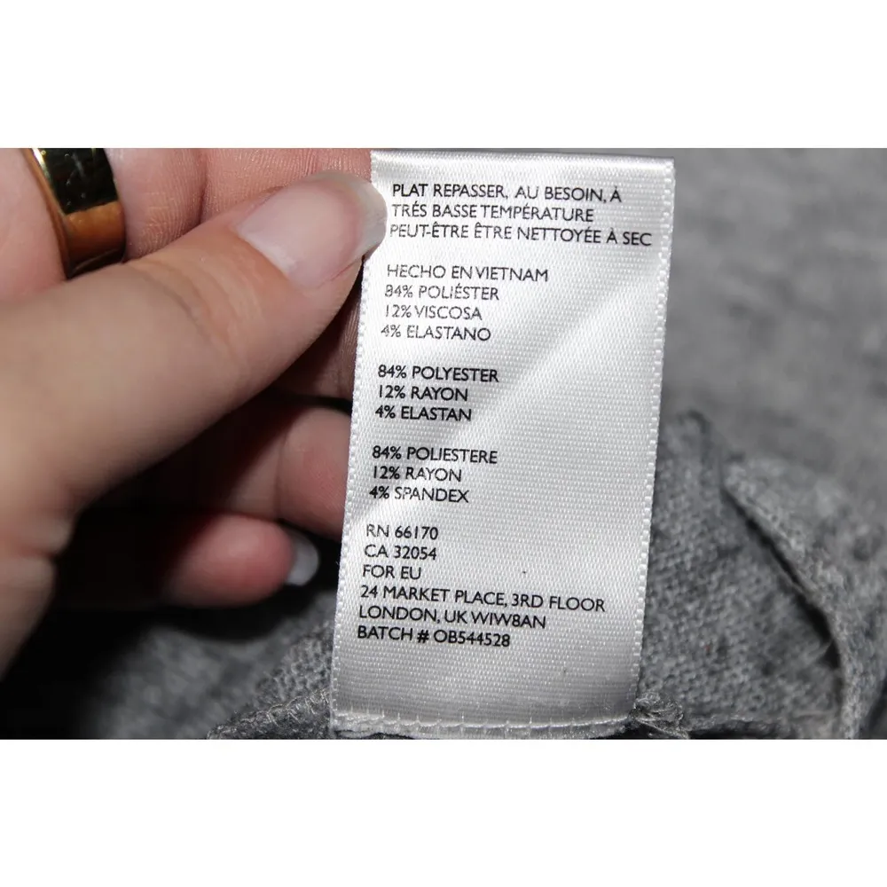 Womens BDG Urban Outfitters Heather Gray Long Sleeve V-Neck Sweater Shirt Size S - Image 5