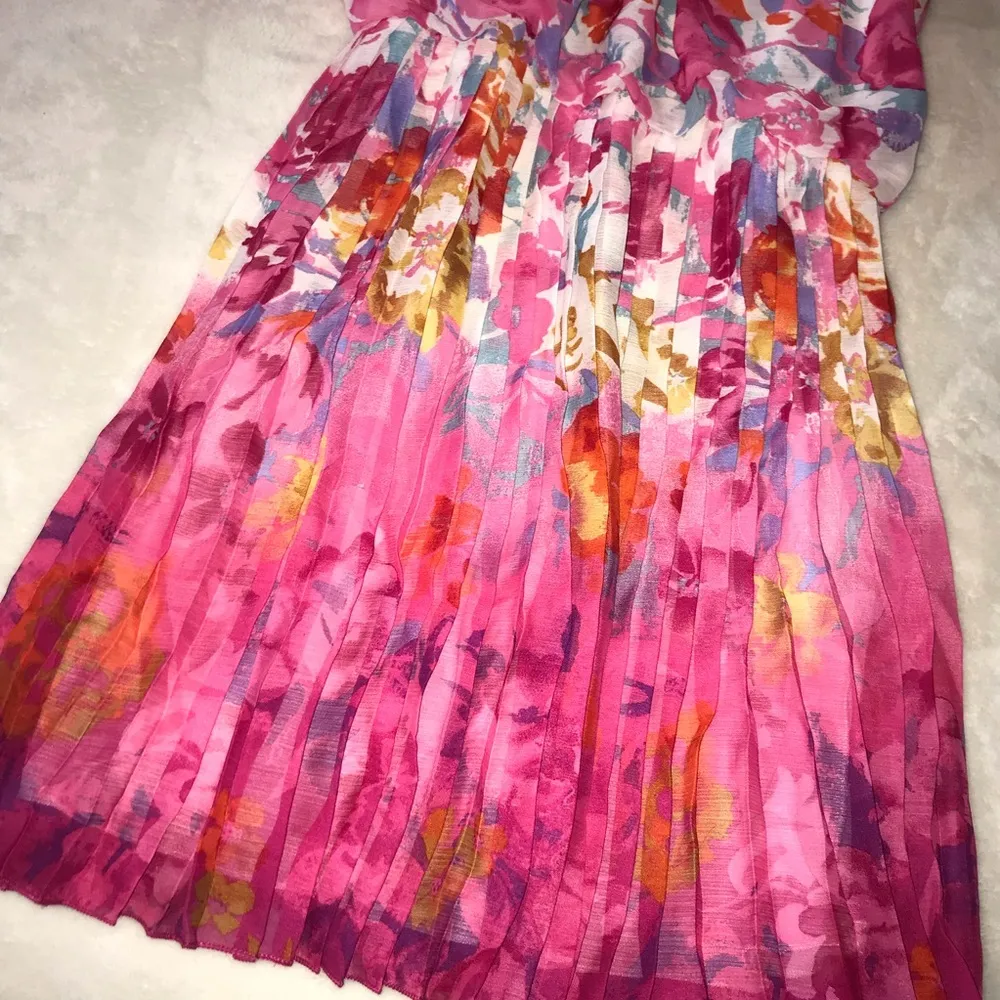 XS floral pink summer dress - Image 4