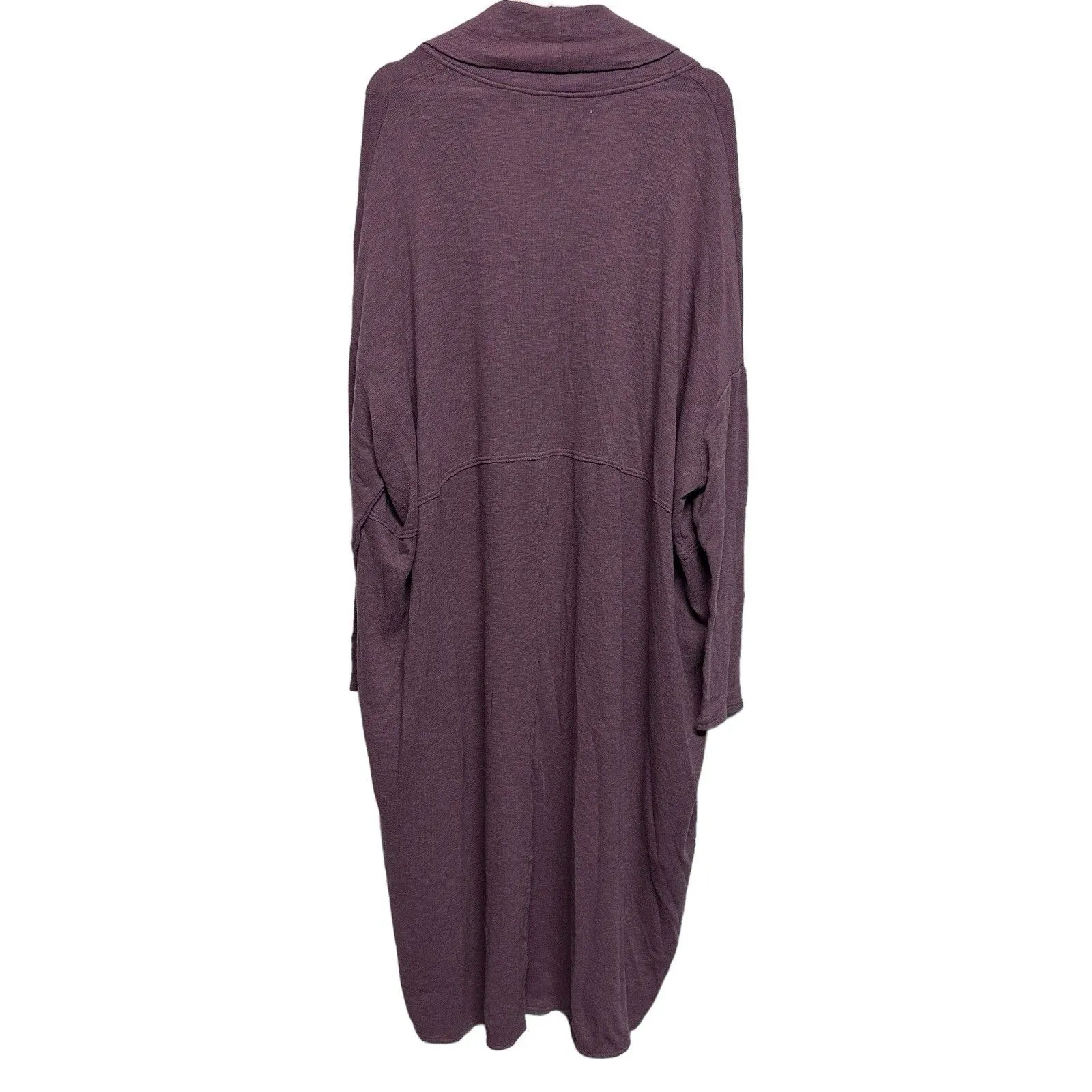 FP beach Bicoastal Long Open Cardigan Sweater In Mauve Size M Logenlook Purple Size M - Image 2