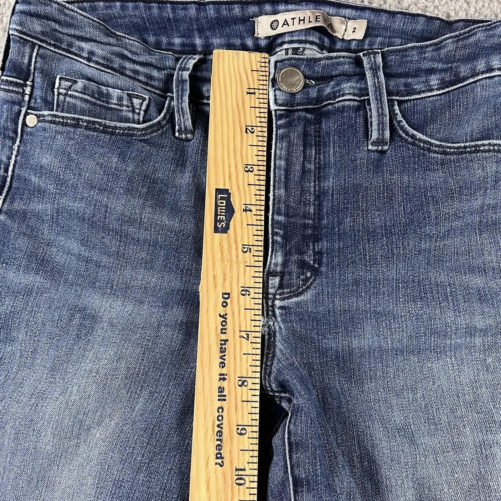 Athleta Jeans Womens 2 Sculptek‎ Skinny Low Rise Dark Wash Denim Pants Boho Chic - Image 7