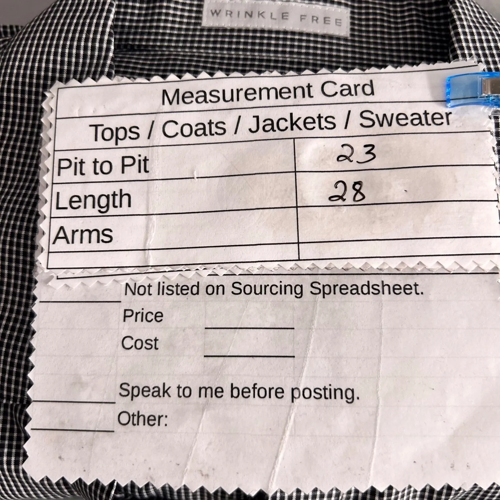 Foxcroft  Gingham Button Up Shirt Black White XL - Image 7