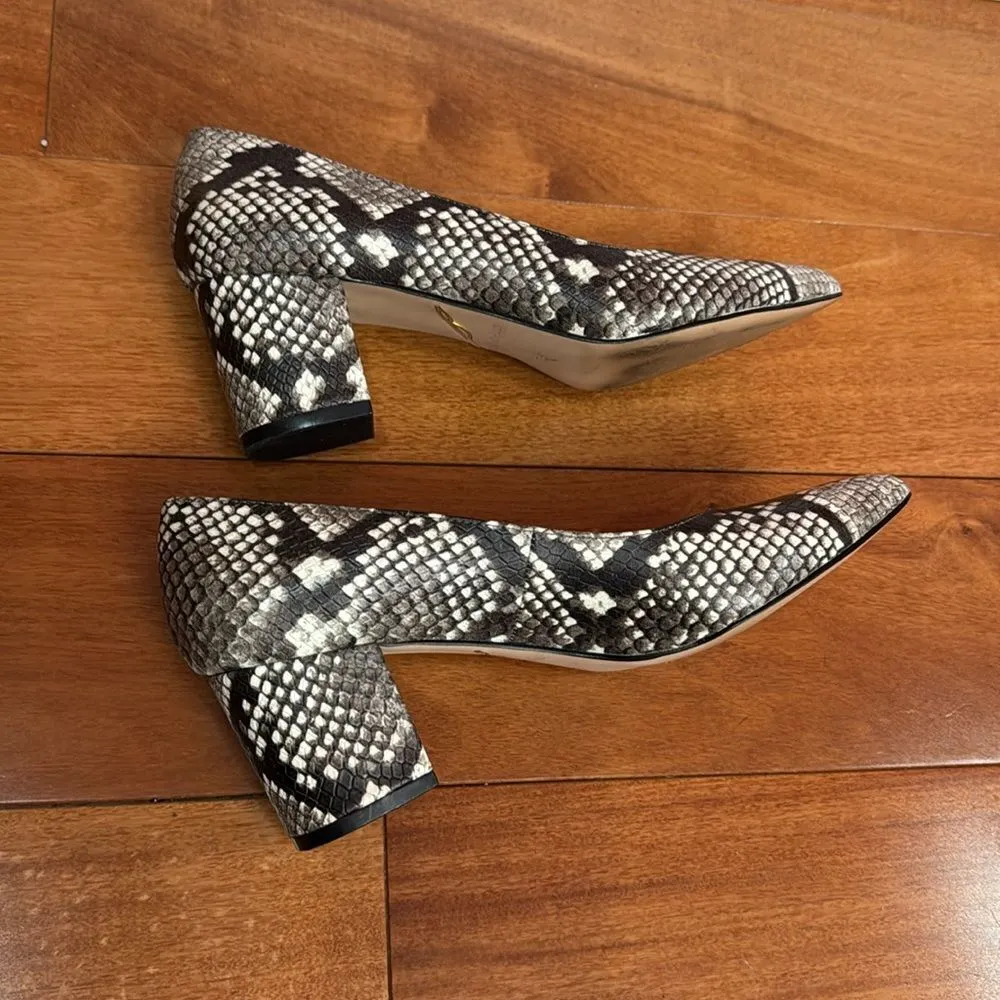 Brian Atwood Women’s Chunky Heel Snakeskin pumps Size 7.5 - Image 7