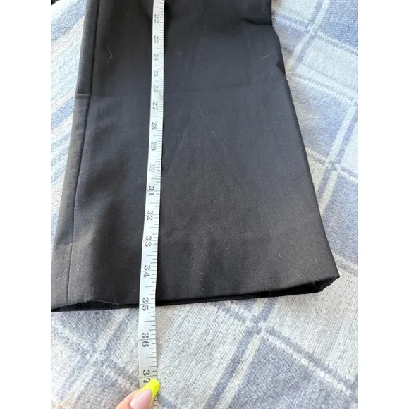A2‎ Ralph Lauren Black Wool Blend Straight Leg Career Dress Pants Size 14 - Image 5
