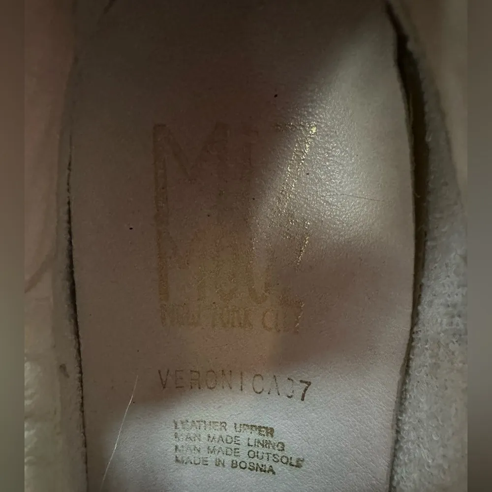 Miz Mooz Veronica Womens White Leather Lace Up Lifestyle Sneakers Shoes 37 - Image 7