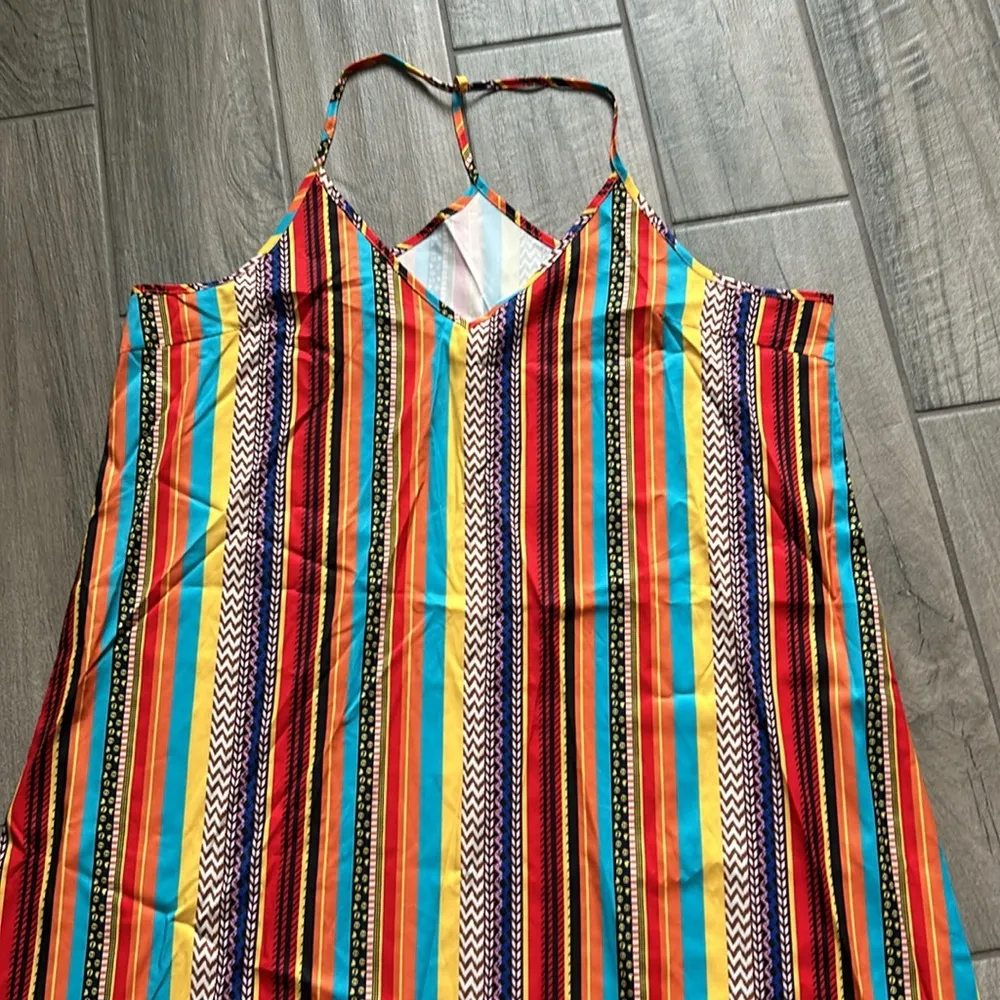 Stripe dress Red Size 2X - Image 2