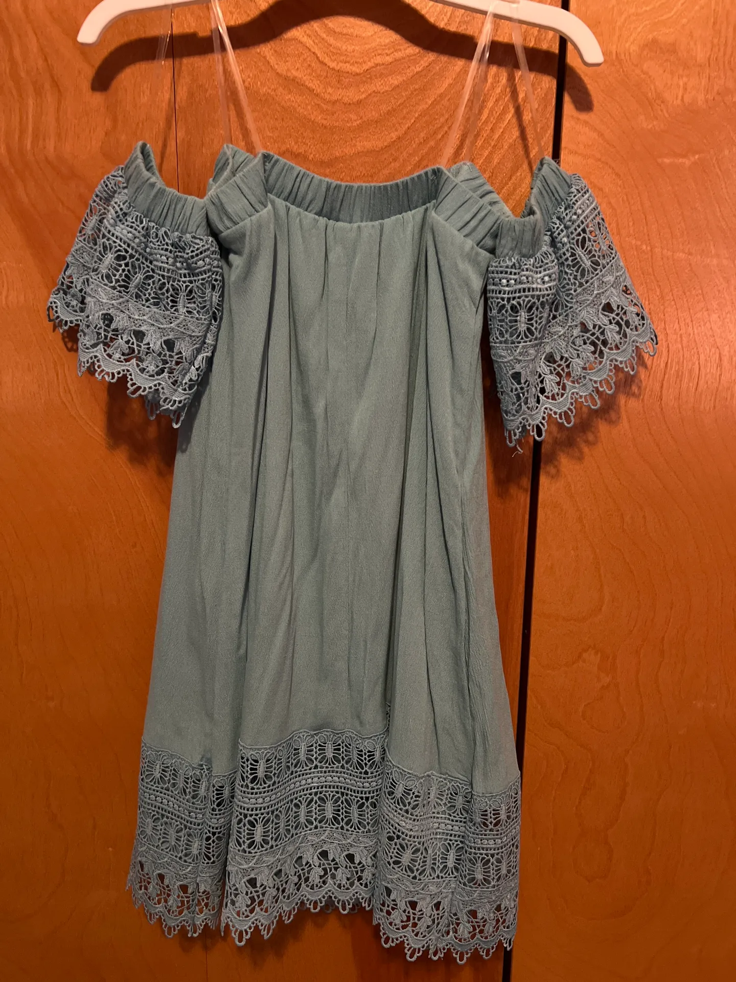 Baby Blue Lace Dress - Image 4
