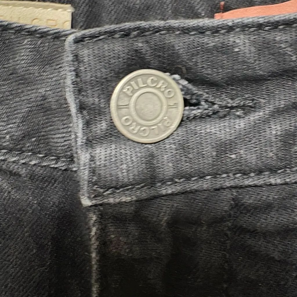 Pilcro‎ Black Bootcut Jeans with Back Zipper Hem Size 30 - Image 6