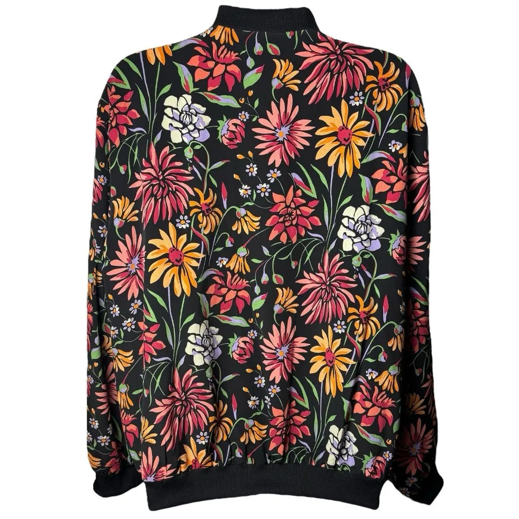 NEW Philosophy Bomber Jacket Floral Bohemian Lightweight Pockets Full‎ Zip XL - Image 5