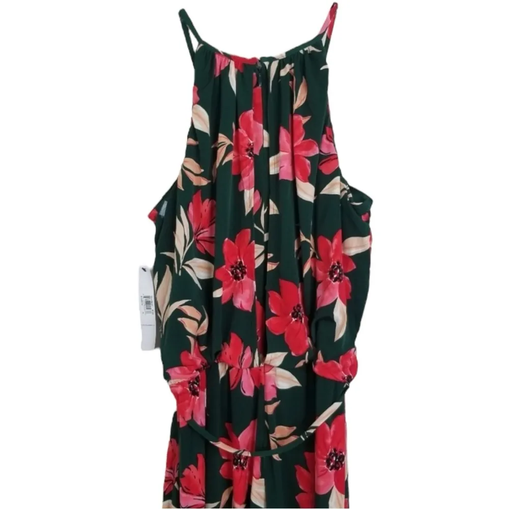 NEW Maggy London Lottie Floral Halter Cropped Jumpsuit Summer Garden Size 6 - Image 5