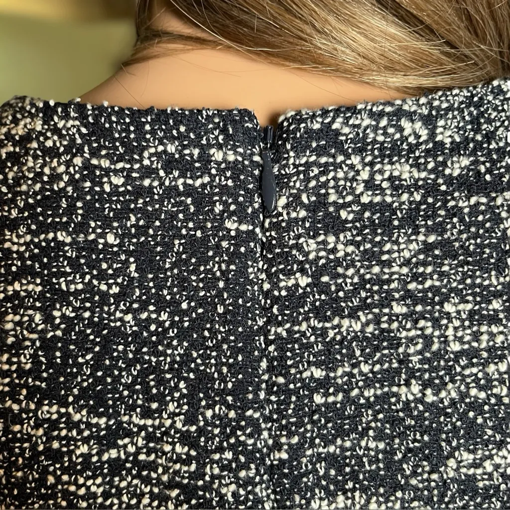 Banana Republic. Navy Blue & White Tweed Shift Dress. Size 6 - Image 8