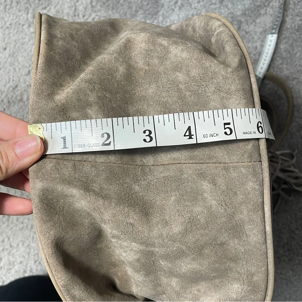 DV by Dolce Vita Large Gray Taupe Fringe Hobo Bag - Image 14